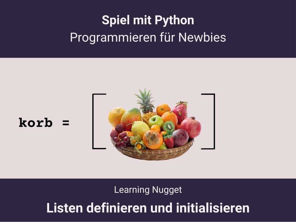 Python Listen definieren und initialisieren