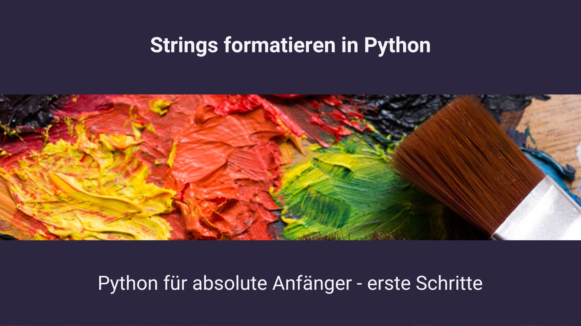 Strings formatieren Python